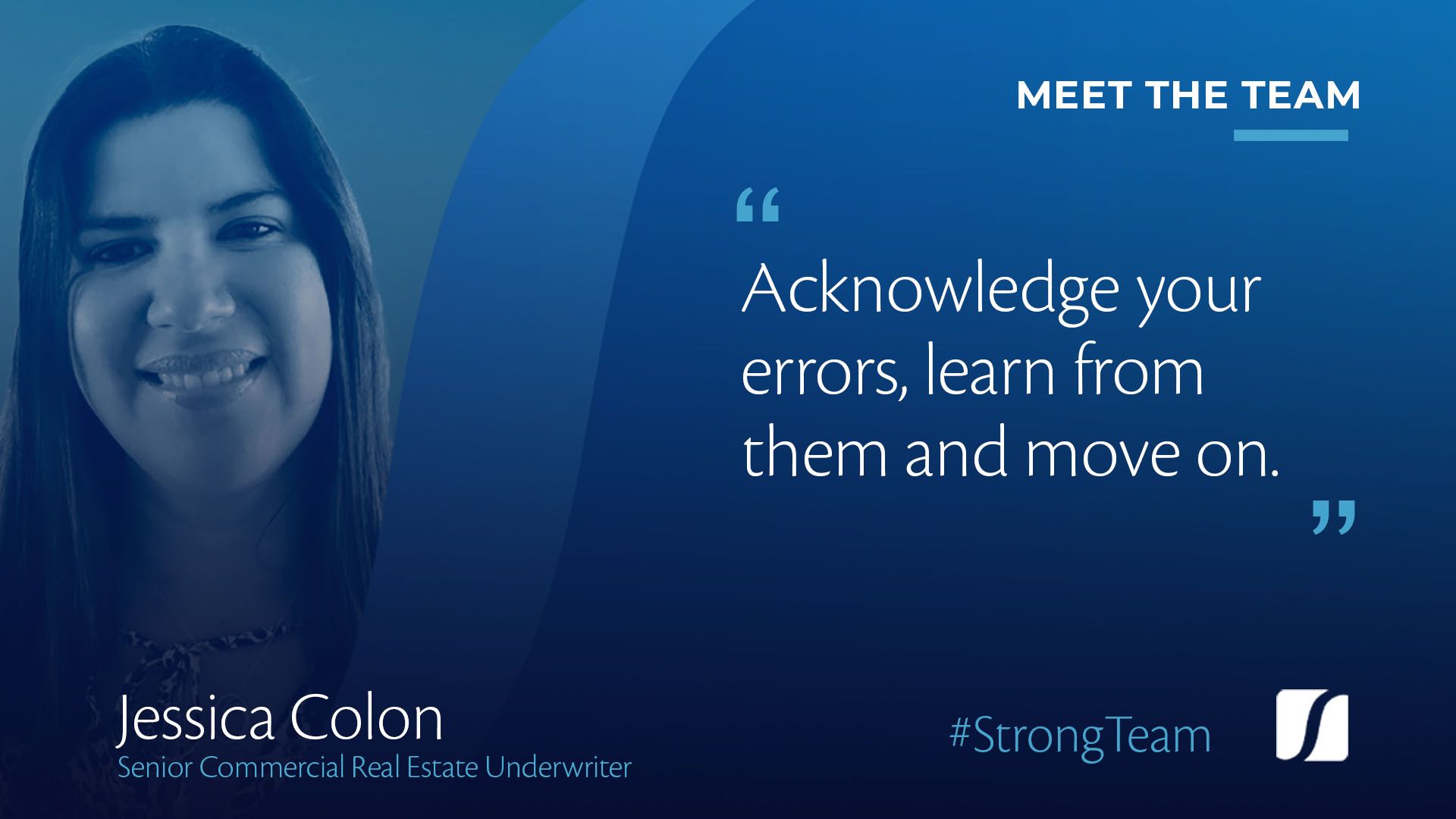 Meet Jessica Colon, a Senior Commercial Real Estate Underwriter at Stronghill